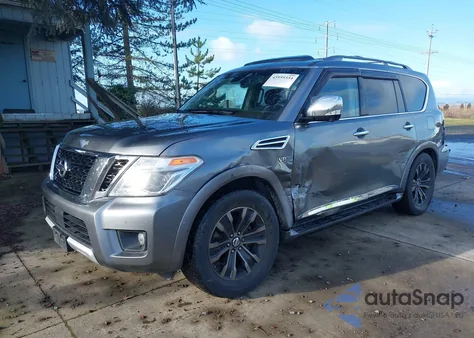2017 Nissan Armada Platinum z USA, uszkodzony, nr VIN JN8AY2NC2H9500247